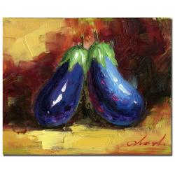 Eggplant Still Life' Gallery-wrapped Canvas Art