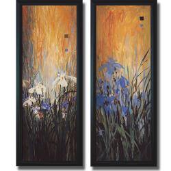 Don Li-Leger 'Golden Winged Garden I and II' Framed 2-piece Canvas Art Set