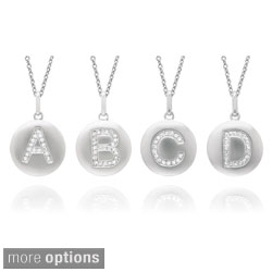 Sterling Silver Diamond Accent Initial Monogram Necklace