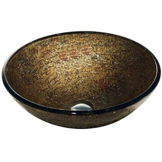 VIGO Textured Copper Glass Vessel Bathroom Sink