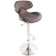 MIX Brushed Stainless Steel Adjustable Height Swivel Bar Stool - Thumbnail 6