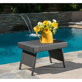 Outdoor Wicker Adjustable Folding Table by Christopher Knight Home (2 options available)
