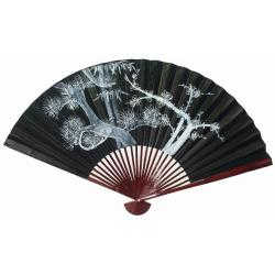 Silk Large White Tree Wall Fan (China)