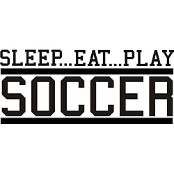 Design on Style Decorative 'Sleep Eat Play Soccer' Vinyl Wall Art Quote