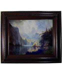 Bierstadt In the Mountains Framed Canvas
