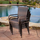 preview thumbnail 2 of 19, Benhill Outdoor Contemporary Wicker Stacking Chairs (Set of 4) by Christopher Knight Home