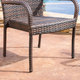 preview thumbnail 4 of 19, Benhill Outdoor Contemporary Wicker Stacking Chairs (Set of 4) by Christopher Knight Home