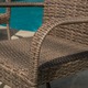 preview thumbnail 7 of 19, Benhill Outdoor Contemporary Wicker Stacking Chairs (Set of 4) by Christopher Knight Home