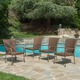 preview thumbnail 5 of 19, Benhill Outdoor Contemporary Wicker Stacking Chairs (Set of 4) by Christopher Knight Home