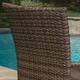 preview thumbnail 8 of 19, Benhill Outdoor Contemporary Wicker Stacking Chairs (Set of 4) by Christopher Knight Home