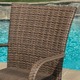 preview thumbnail 9 of 19, Benhill Outdoor Contemporary Wicker Stacking Chairs (Set of 4) by Christopher Knight Home