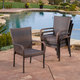 preview thumbnail 1 of 19, Benhill Outdoor Contemporary Wicker Stacking Chairs (Set of 4) by Christopher Knight Home Brown