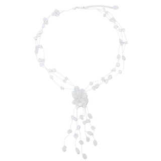 Handmade Silk 'Fantasy' Moonstone Pearl Necklace (6 mm) (Thailand)