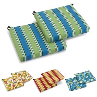 All-Weather UV-Resistant Outdoor Polyester Chair Cushions (Set of 2)