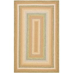 Safavieh Hand-woven Country Living Reversible Tan Braided Rug (3' x 5')