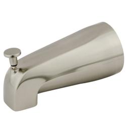 Satin Nickel Wall Spout with Diverter