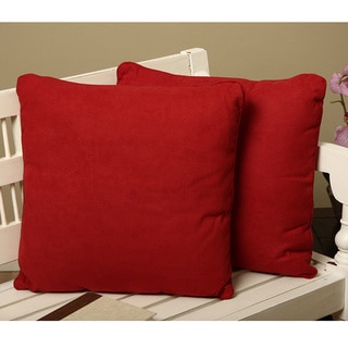 Microsuede Square Decorative Pillows (Set of 2)