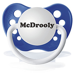 Personalized Pacifiers Blue McDrooly Pacifier