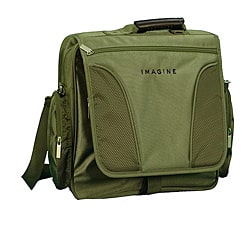 Imagine Eco-friendly 15.6-inch Khaki Green Laptop Messenger Bag