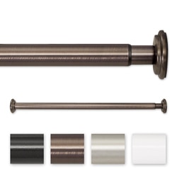 Pinnacle 18 to 30-inch Adjustable Spring Tension or Screw Mount Curtain Rod
