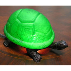 Warehouse of Tiffany Green Turtle Accent Lamp