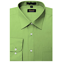 Men's Wrinkle-free Apple Green Dress Shirt