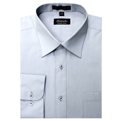 Men's Wrinkle-free Silver Dress Shirt