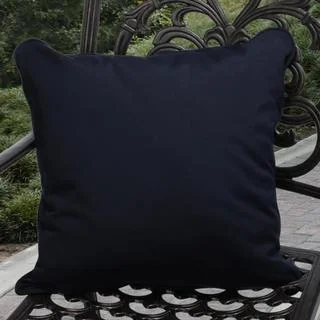 Clara Indoor/ Outdoor Navy Throw Pillows made with Sunbrella (Set of 2)