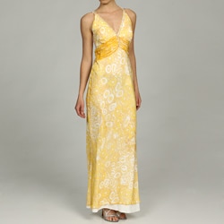 Issue New York Women's Beaded Sheer Back Evening Gown