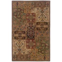 Hand-tufted Wool Multi-color Panel Rug (8' x 10')