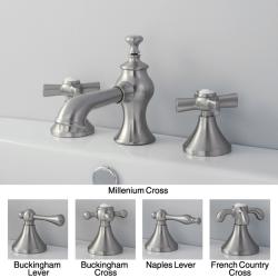 French Country Widespread Satin Nickel Bathroom Faucet