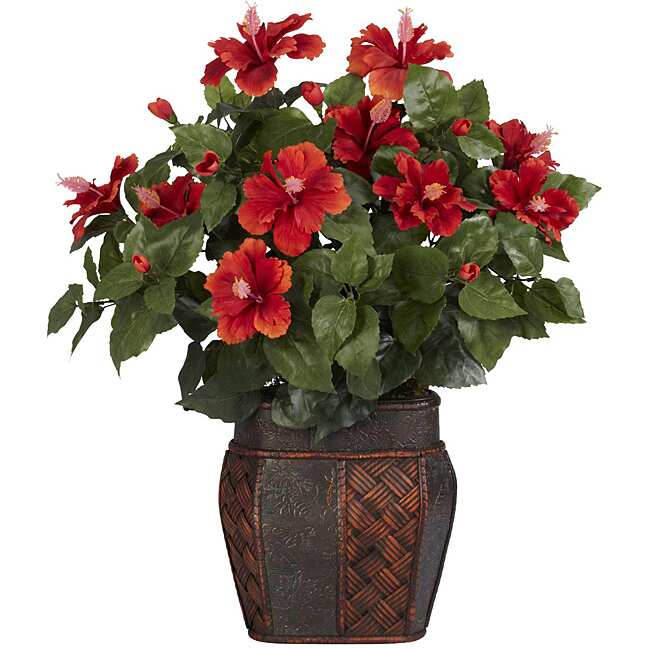 Silk 24-inch Potted Hibiscus Plant