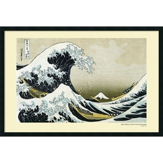 Katsushika Hokusai 'The Great Wave off the Coast of Kanagawa, 1831' 37 x 25-inch Framed Art Print with Gel Coated Finish