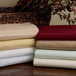 Superior 100-percent Premium Long-staple Combed Cotton 300 Thread Count Striped Split King Deep Pocket Sheet Set
