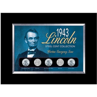 American Coin Treasures Framed 1943 Lincoln Steel Penny Collection