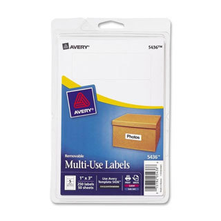 Avery Prin/ Write White Removable Multi-use Labels