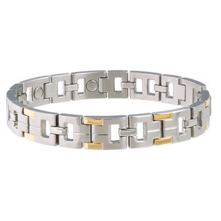 Sabona Executive Stainless Steel Men's Two-tone Magnetic Bracelet