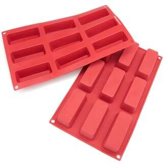 Freshware 9-cavity Narrow Loaf Silicone Mold/ Baking Pans (Pack of 2)