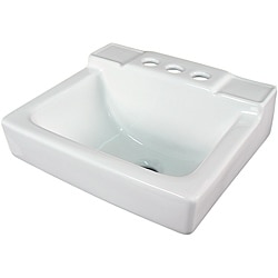 Fine Fixtures Ceramic 14-inch Small White Wallmount Sink