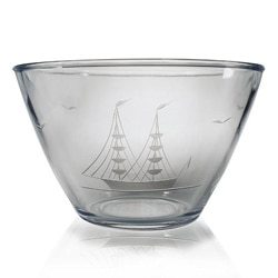 Susquehanna Glass Hand-cut Clipper Ship Bowl