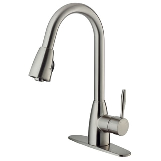 VIGO Stainless Steel Pull-Out Spray Kitchen Faucet with Deck Plate