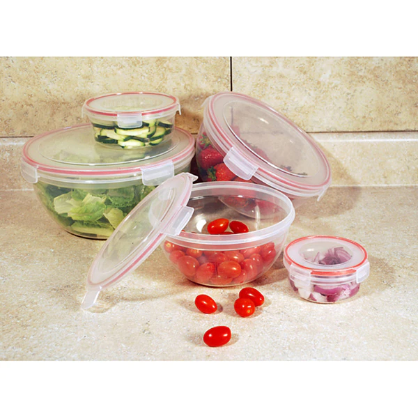 Lock and Seal 10-piece Round Storage Container Set. Opens flyout.