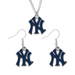 New York Yankees Necklace and Earrings Set