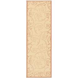 Safavieh Natural/ Terracotta Outdoor Rug (2'4 x 9'11)
