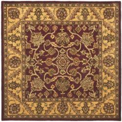 Safavieh Handmade Golden Jaipur Burgundy/ Gold Wool Rug (6' Square)