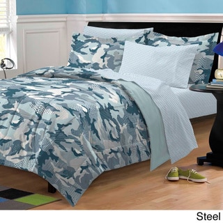 Geo Camo 5-piece Bed in a Bag with Sheet Set