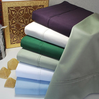 Superior 400 Thread Count Stripe Cotton Sateen Pillowcase Set (Set of 2)
