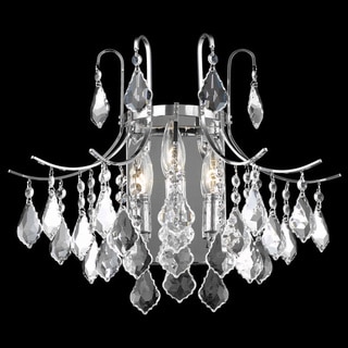 Somette Crystal Chrome 3-light 65013 Collection Wall Sconce