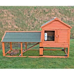 TRIXIE Rabbit Hutch with Outdoor Run and Wheels
