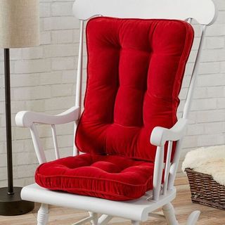 Scarlet Microfiber Reversible Chair Cushion Set